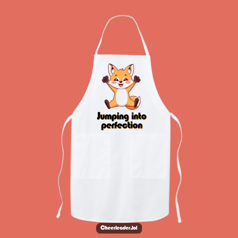 Funny Fox Split Jump Apron - Triumphant Kitchen Wear, Hilarious Cooking Gift