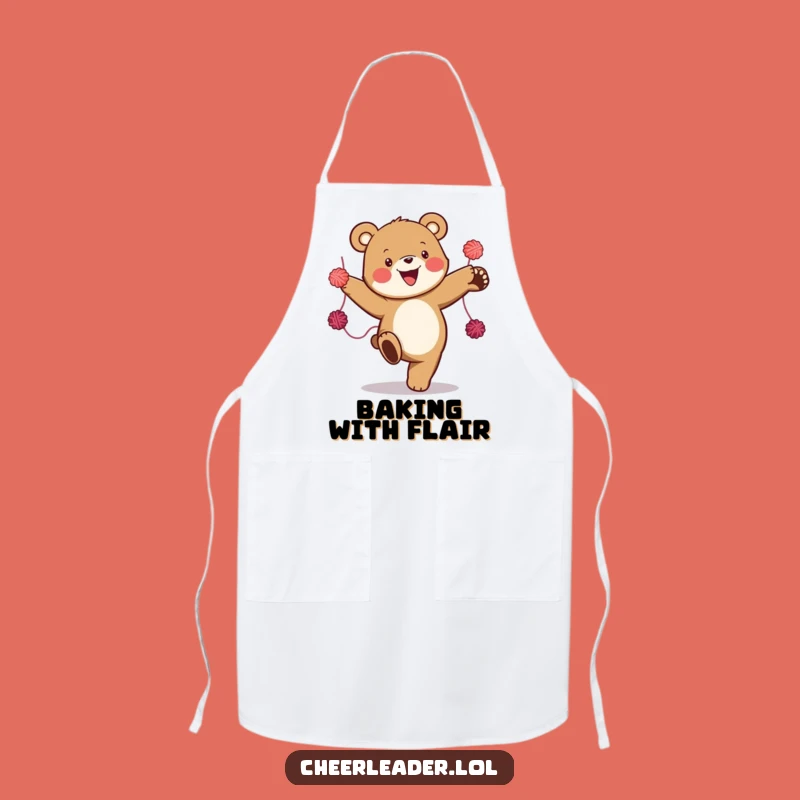 Funny High Kick Bear Apron - Hilarious Kitchen Dancer's Funny Gift