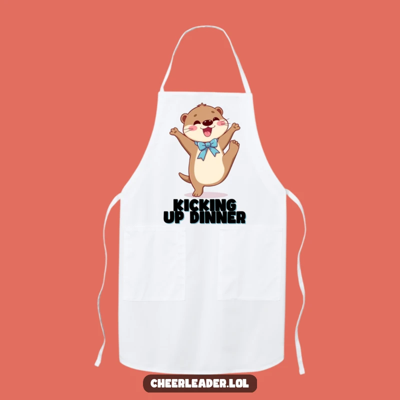 Funny Otter Dancer Apron: Dance in the Kitchen with a High-Kicking Otter
