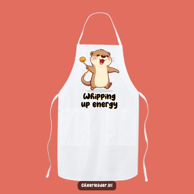 Funny Otter Fitness Apron: Kitchen Wear with an Energetic Otter!