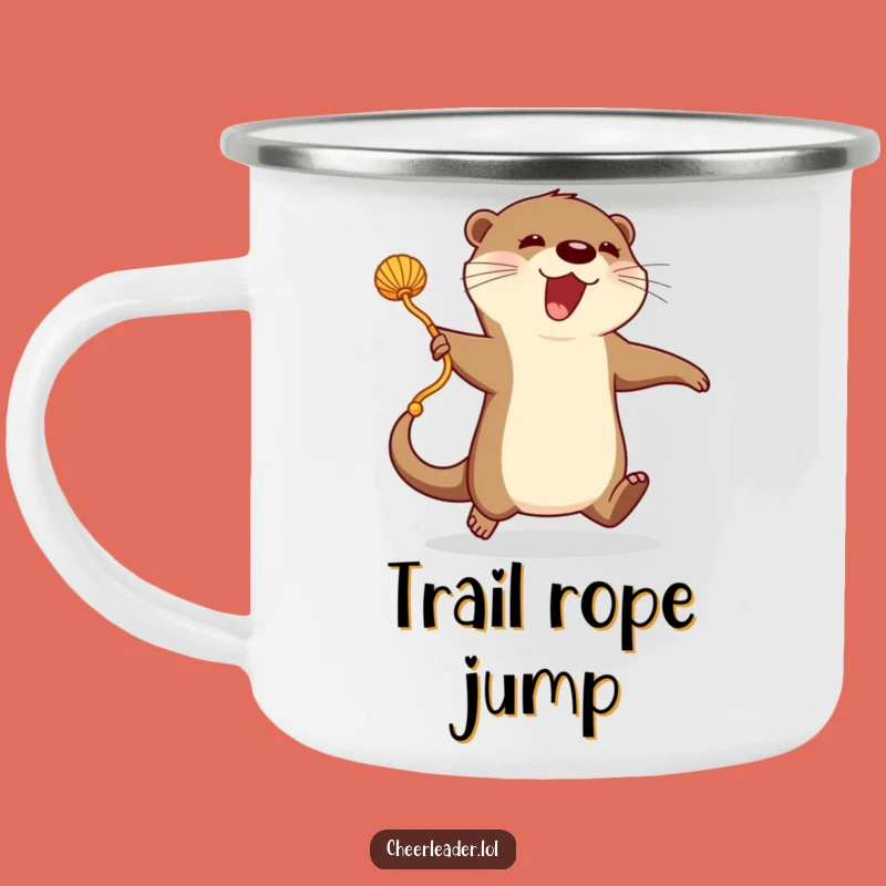 Funny Otter Fitness Camping Mug: Durable Cup with an Energetic Otter!