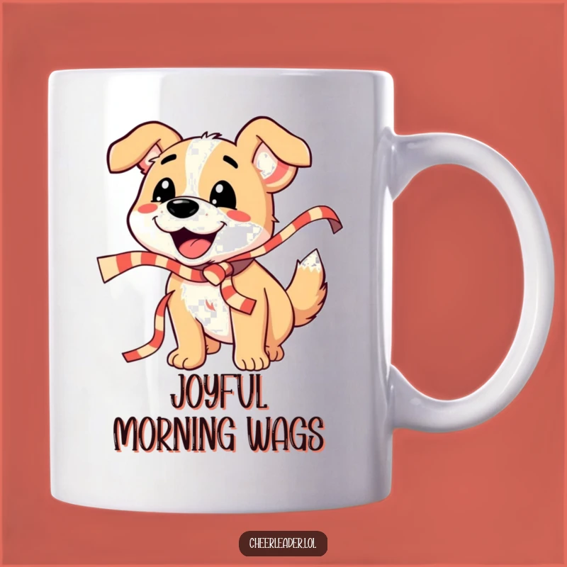 Funny Dog Ribbon Mug: Joyful Pup's Celebration Bark, Perfect Party Gift for Dog Lovers