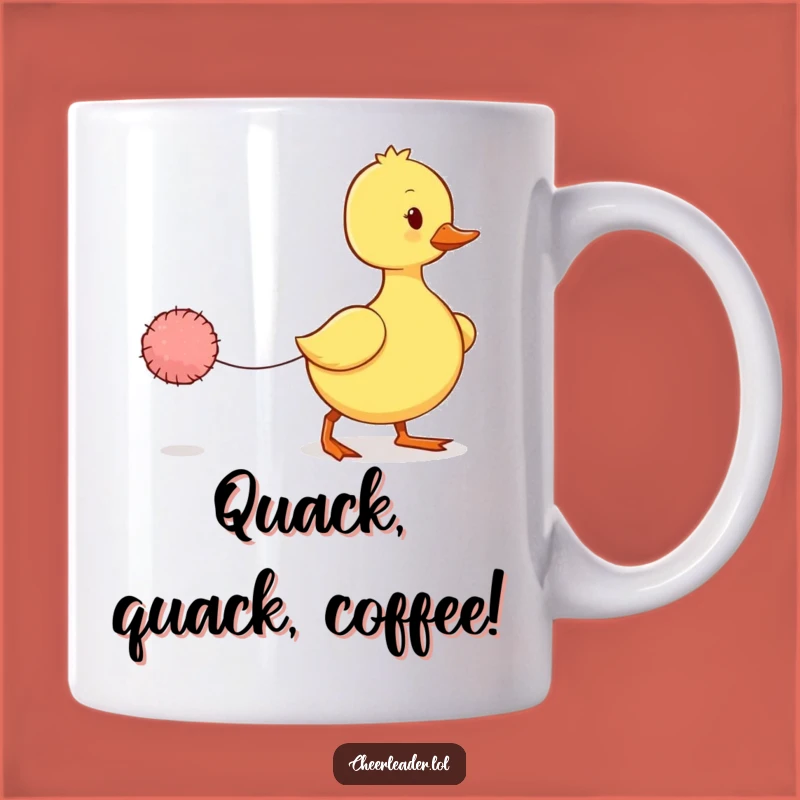 Funny Wobbly Duckling Pom-Pom Mug: A Hilarious Gift for Adorable Efforts!