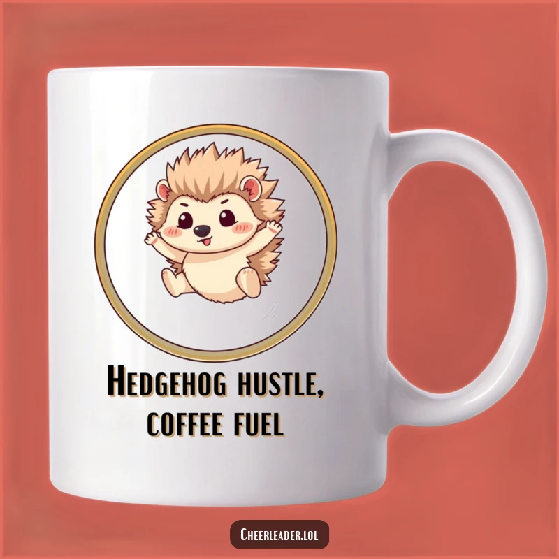 Funny Hedgehog Hoop Jump Mug: Hilarious Pet Gift for Animal Lovers