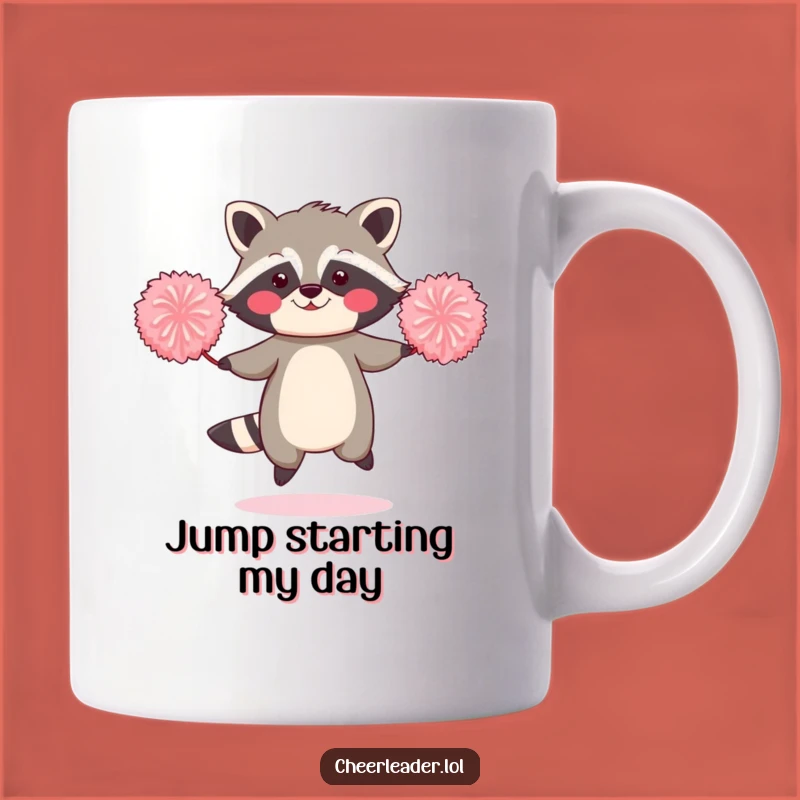 Funny Raccoon Jump Rope Mug - Adorable Workout Humor Gift