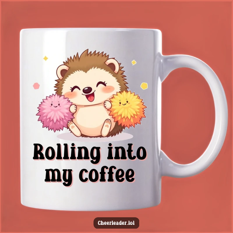 Funny Hedgehog Pom-Pom Tumble Mug: Adorable Cute Animal Gift, Perfect Funny Gift