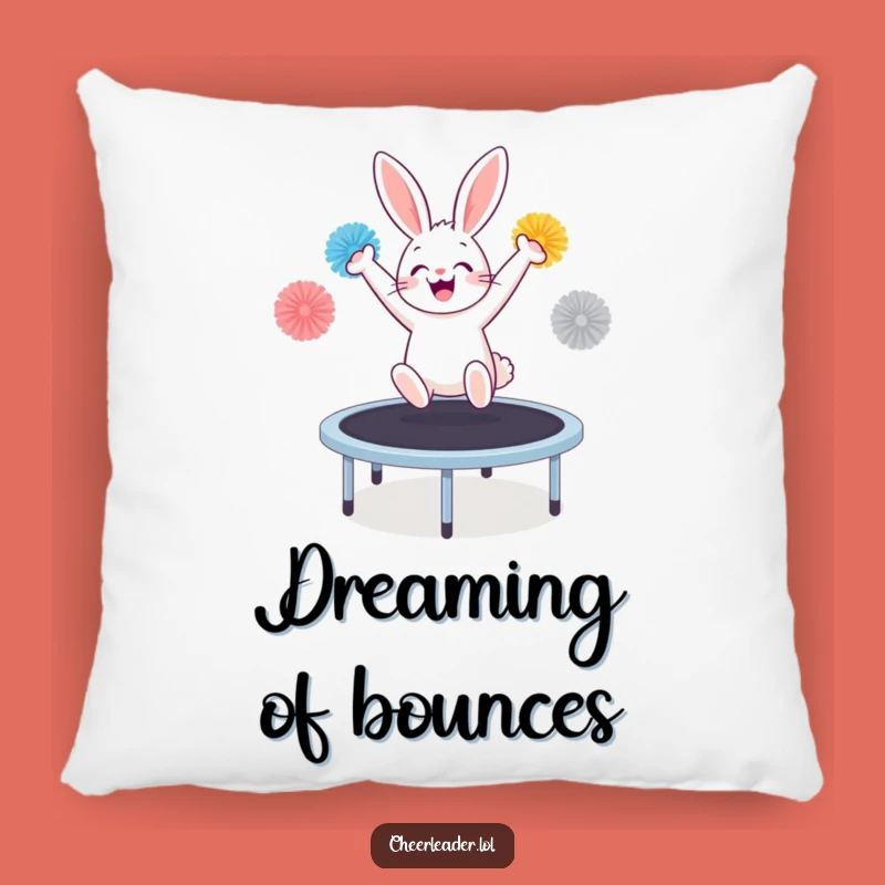 Funny Bunny Trampoline Accent Pillow: Comfy and Hilarious Home Decor Gift