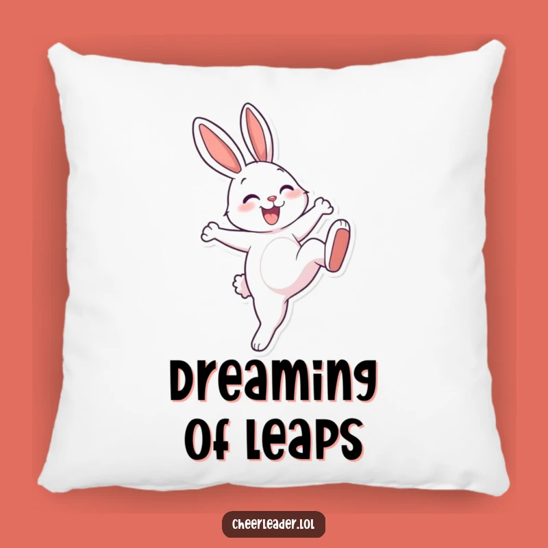 Funny Rabbit Kick Pillow: Cheerful Athlete Comfort Gift