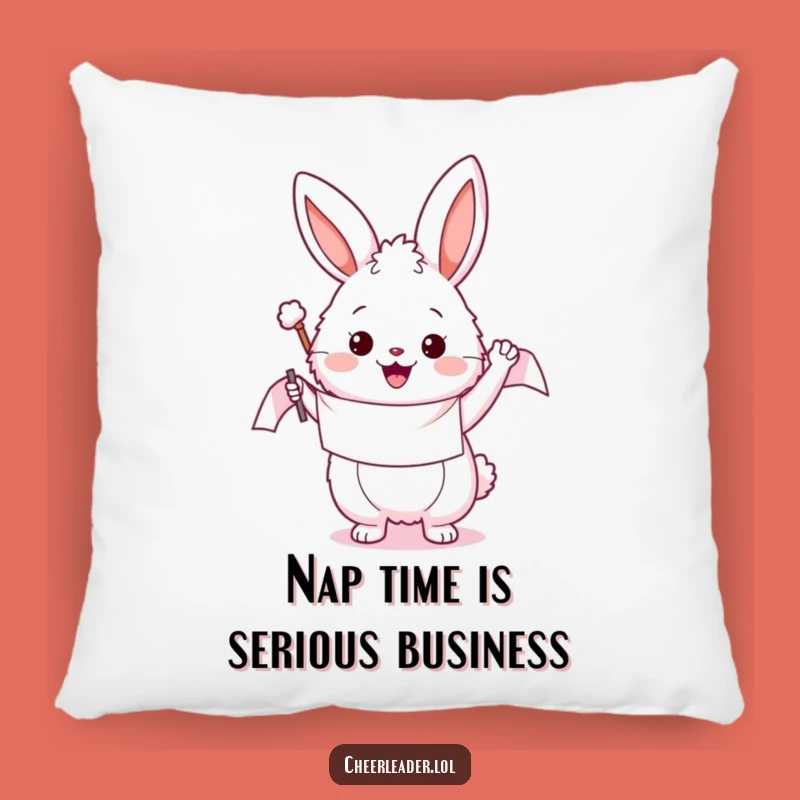 Funny Bunny Banner Pillow: Cozy Comfort and Hilarious Decor for Your Home