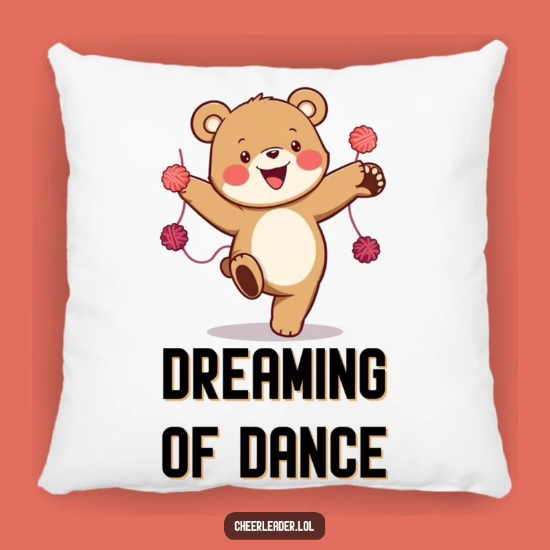 Funny Cheer Bear Pillow - Comfy & Energetic Home Accent Funny Gift