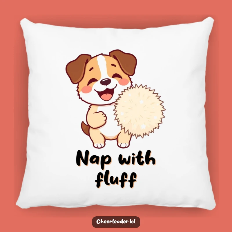 Funny Dog Pom-Pom Pillow: Cozy Comfort with a Happy, Barking Friend