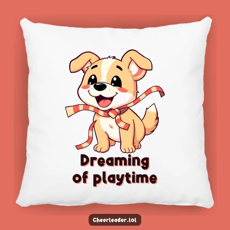 Funny Dog Ribbon Pillow: Cozy Up with Celebration Comfort, Soft & Playful Accent
