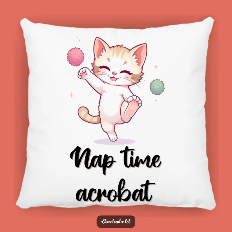 Funny Playful Kitten High Kick Pillow - Comfy Hilarious Gift for Loungers!