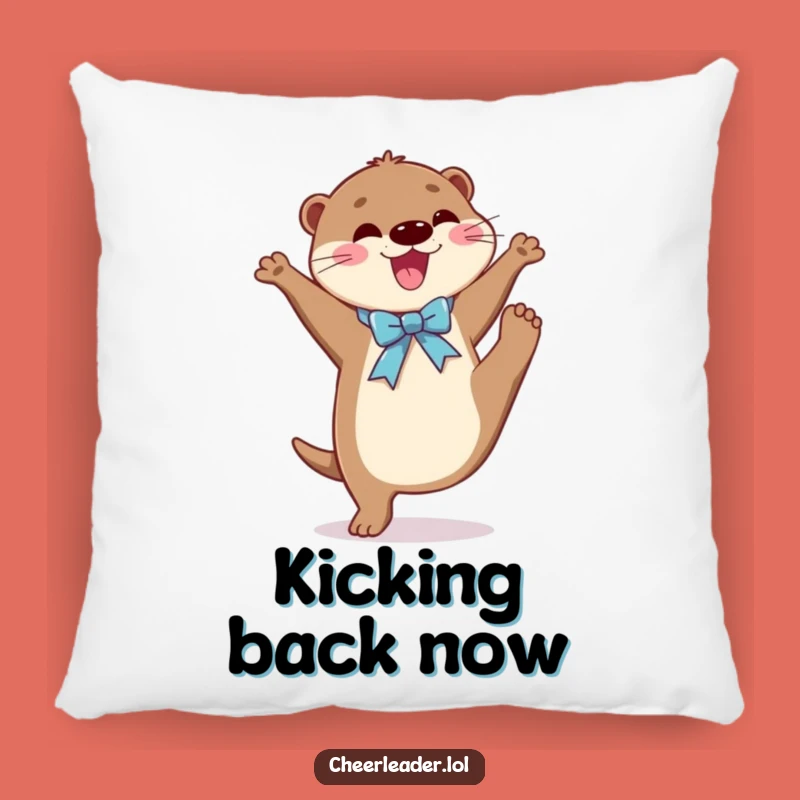 Funny Otter Dancer Pillow: Soft Joyful Otter High Kicking Cushion, Cute Gift