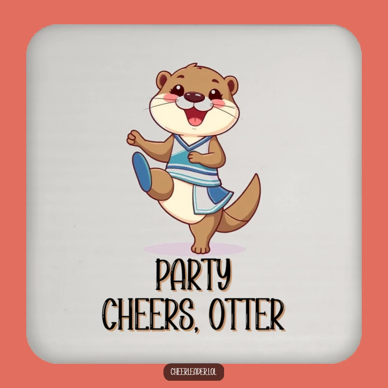 Funny Otter Kick Coasters: Protect Surfaces with Spirit!