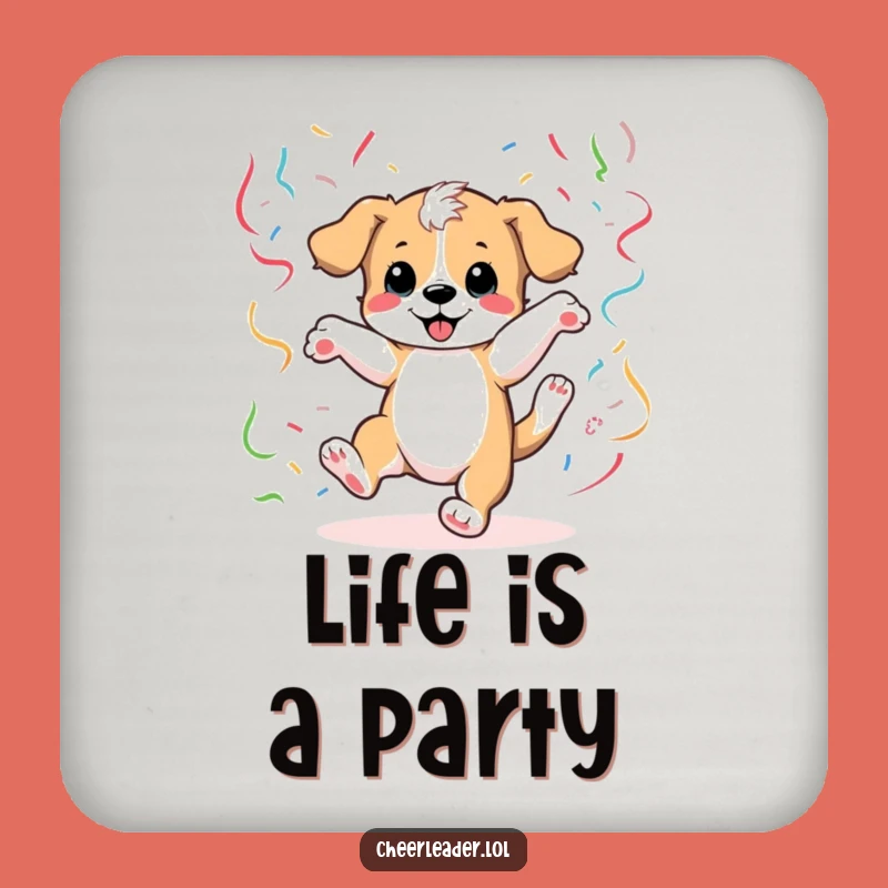 Funny Puppy Cartwheel Drink Coasters: Protect Surfaces with Hilarious Style!