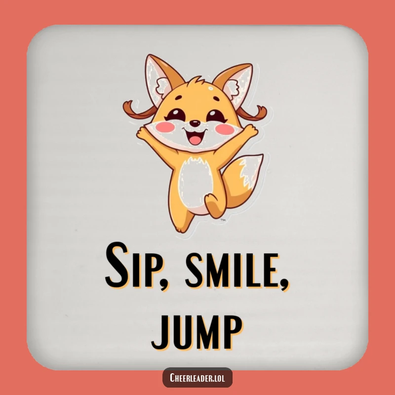 Funny Fox Pigtails Drink Coaster: Protect Surfaces with Joyful and Hilarious Style