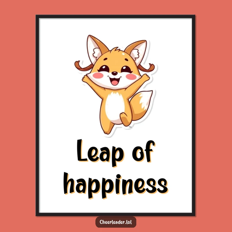Funny Fox Pigtails Poster: Decorate with Joyful Enthusiasm and Hilarious Charm
