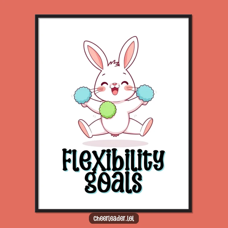 Funny Rabbit Poster: Gleeful Split Art, Vibrant & Hilarious Wall Decor