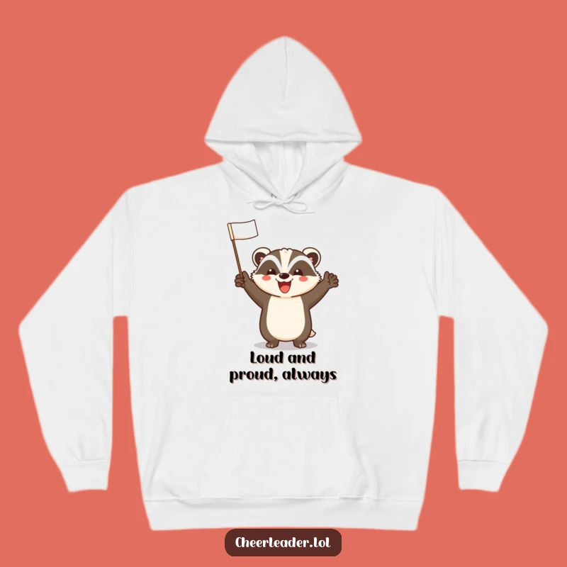 Funny Cheerful Badger Hoodie: Cozy Up with Spirited Fun!