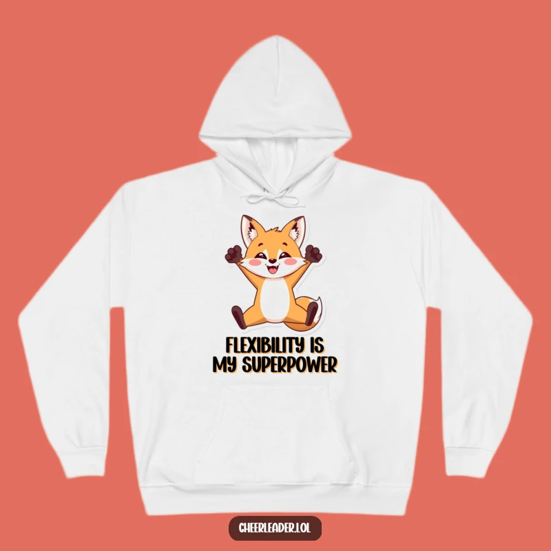 Funny Fox Split Jump Hoodie - Cozy Triumph Paws Up, Warm & Hilarious Gift