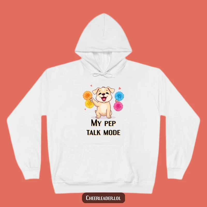 Funny Puppy Pom-Pom Hoodie: Cozy Support, Energetic Dog, Excellent Funny Gift