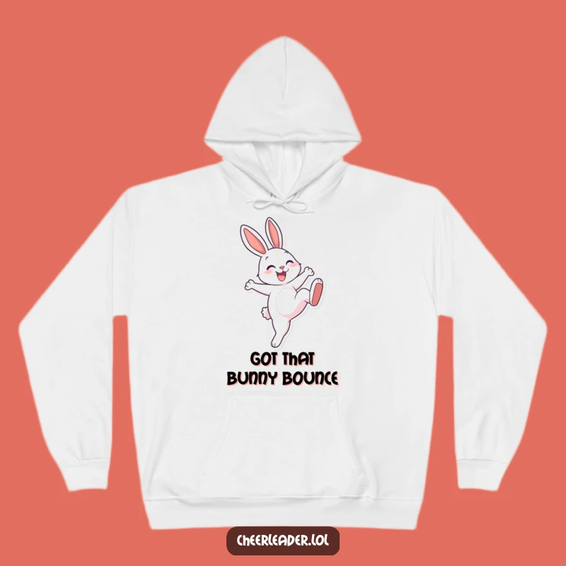 Funny Rabbit Kick Hoodie: Cheerful Athlete Comfort Gift