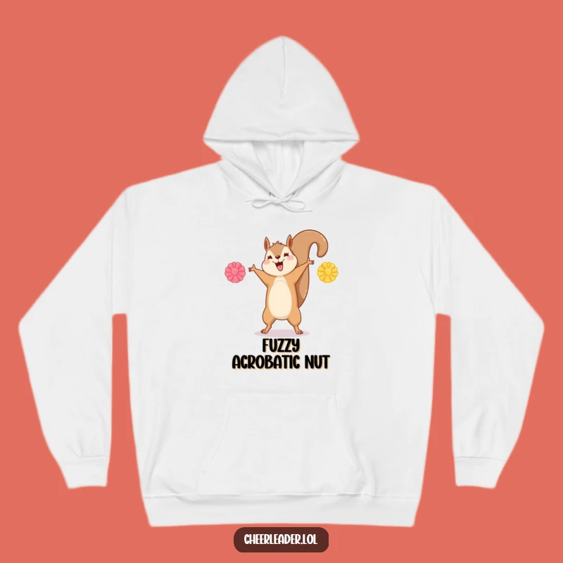 Cozy Funny Squirrel Cartwheel Hoodie - Warm and Hilarious Activewear
