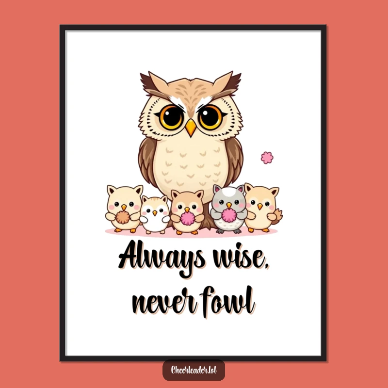 Free Printable Owl Wall Art - Funny Downloadable Decor for a Wise Atmosphere!