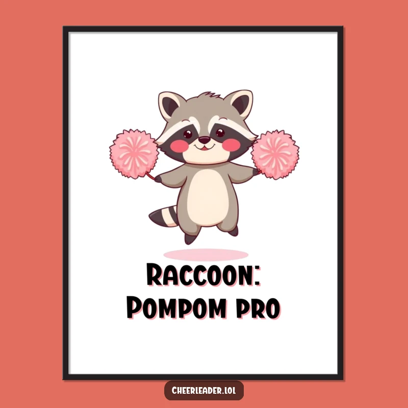 Funny Free Printable Wall Art: Raccoon Jump Rope Humor - Downloadable Decor