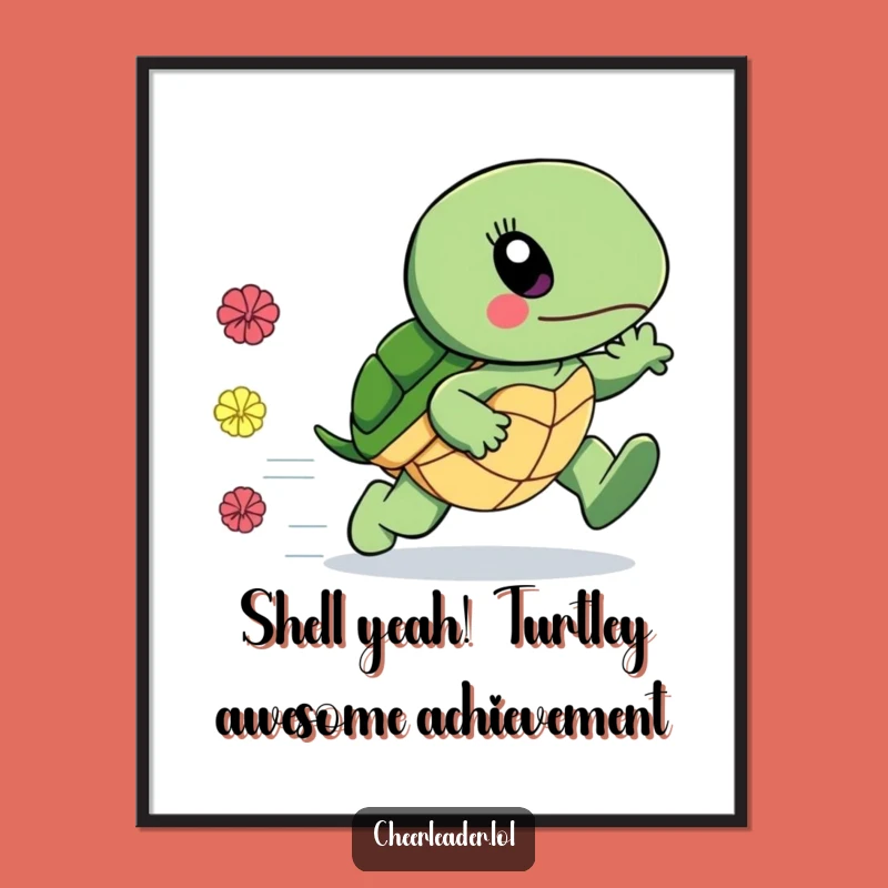 Free Printable Wall Art: Speedy Turtle Blur - Hilarious Downloadable Decor