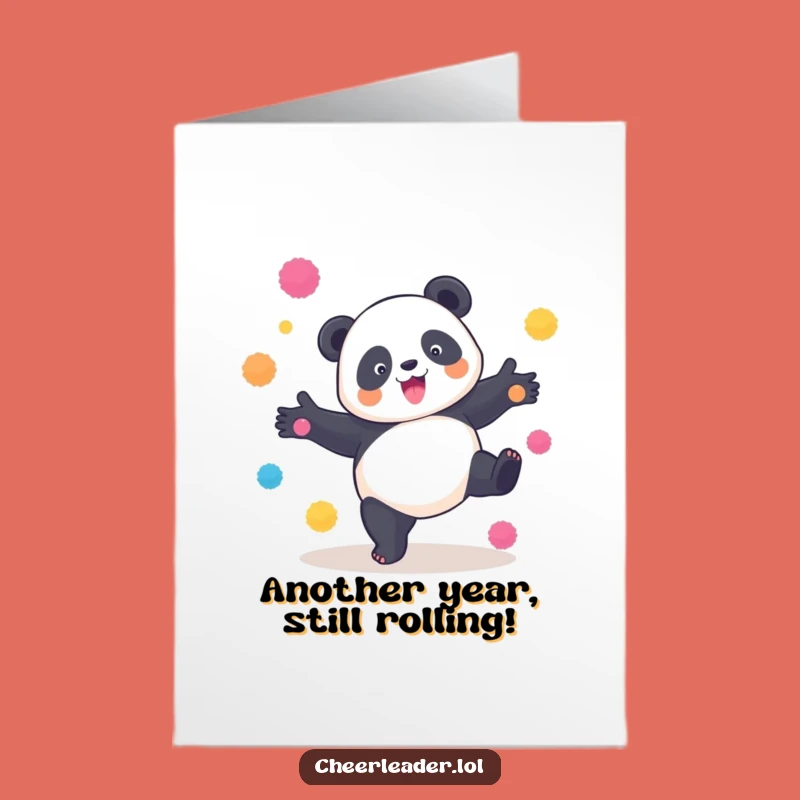Free Printable Birthday Card: Panda Cartwheel, Hilarious Downloadable Gift!