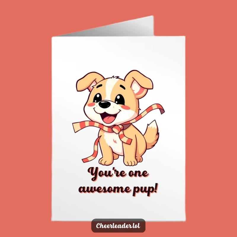 Free Printable Congrats Card: Dog's Ribbon Rally - Funny Downloadable Gift