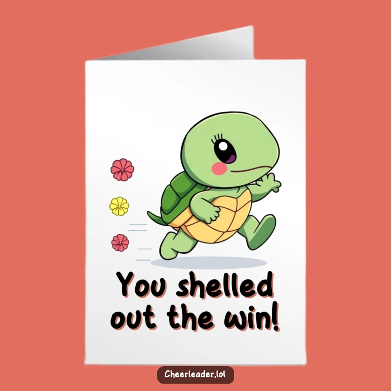 Free Printable Congrats Card: Speedy Turtle Triumph - DIY Downloadable Gift