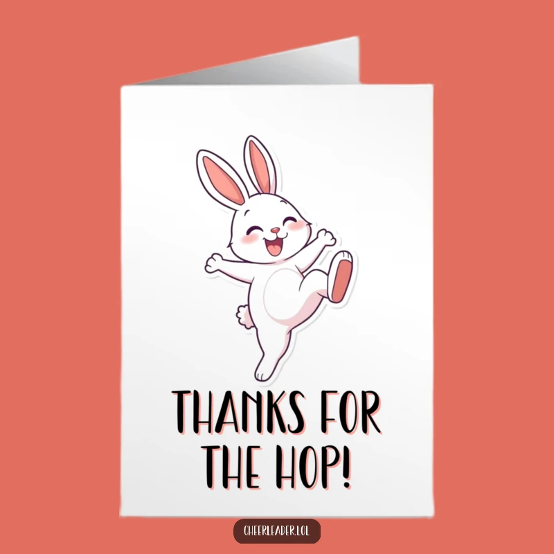 Free Printable Rabbit Thank You Card: Funny Downloadable Gift for Your Appreciation!