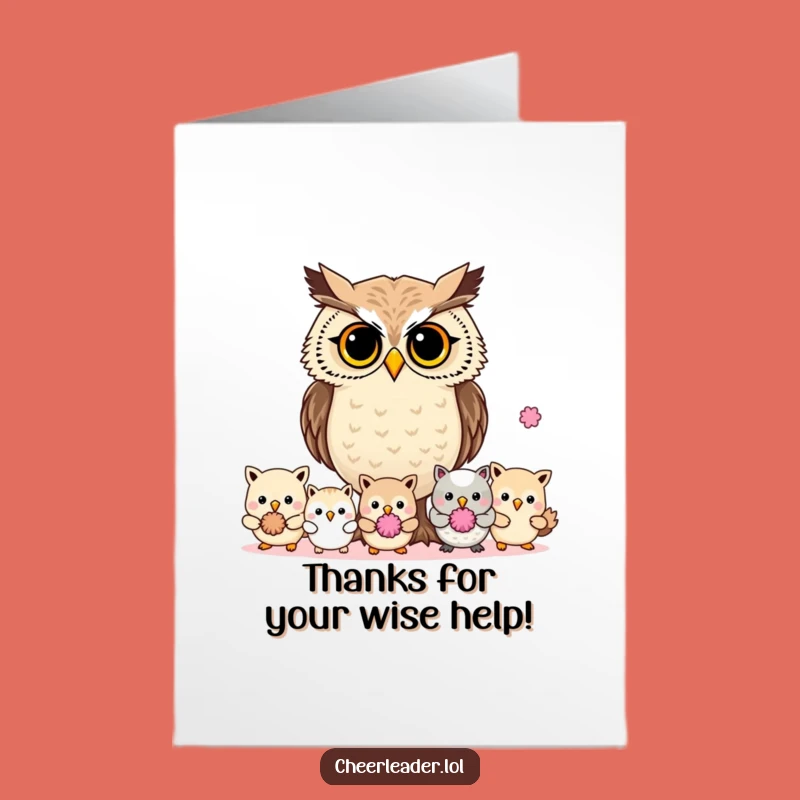 Free Printable Thank You Owl Card - Funny Downloadable Gift for a Guiding Hand!