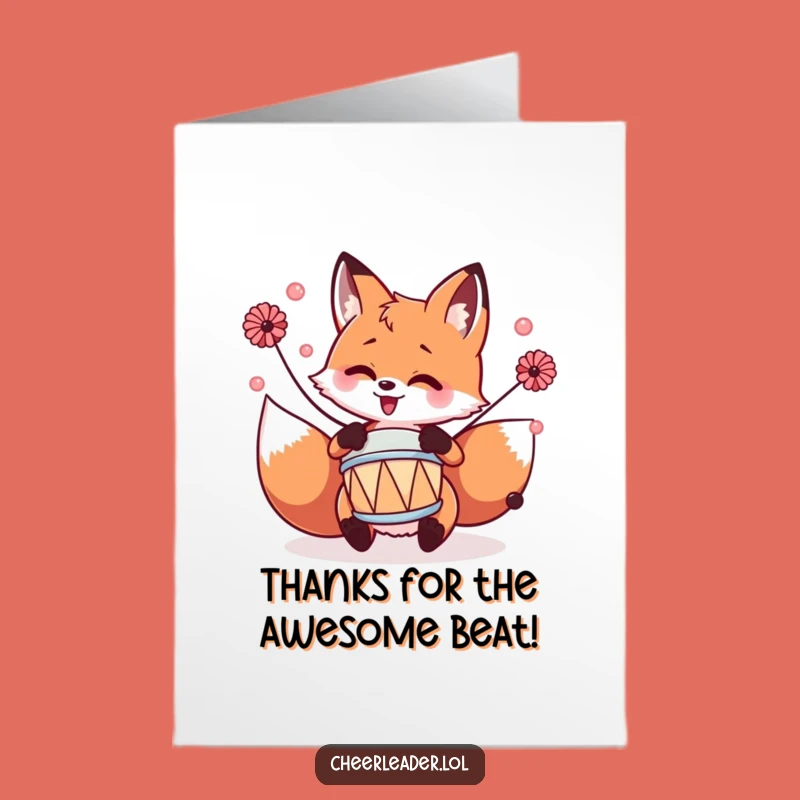 Free Printable Fox Thank You Card: Rhythmic Gratitude, Perfect Funny Downloadable Gesture