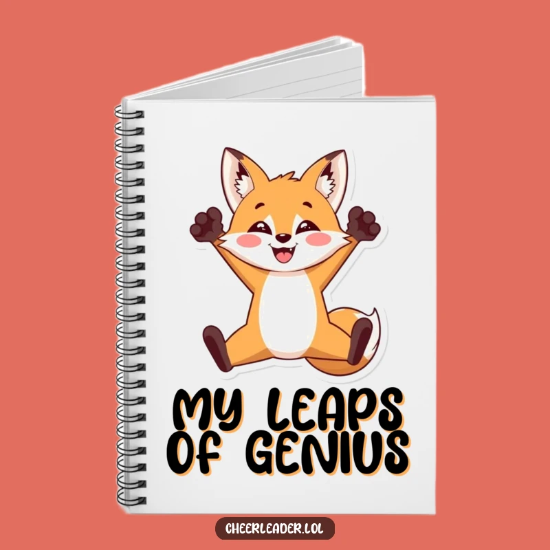Funny Fox Split Jump Notebook - Triumphant Journal, Inspiring & Hilarious Gift