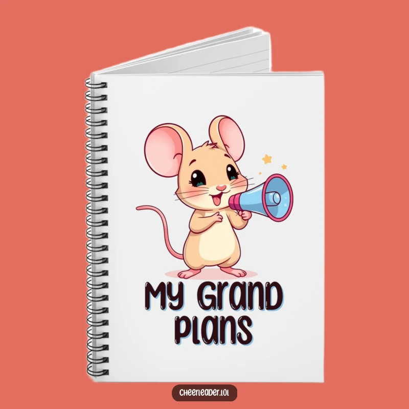 Funny Mouse Megaphone Notebook: Hilarious Animal Cover for Motivational Notes