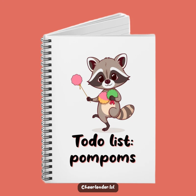 Funny Raccoon Notebook: Write with Hilarious Enthusiasm & Pom-Poms