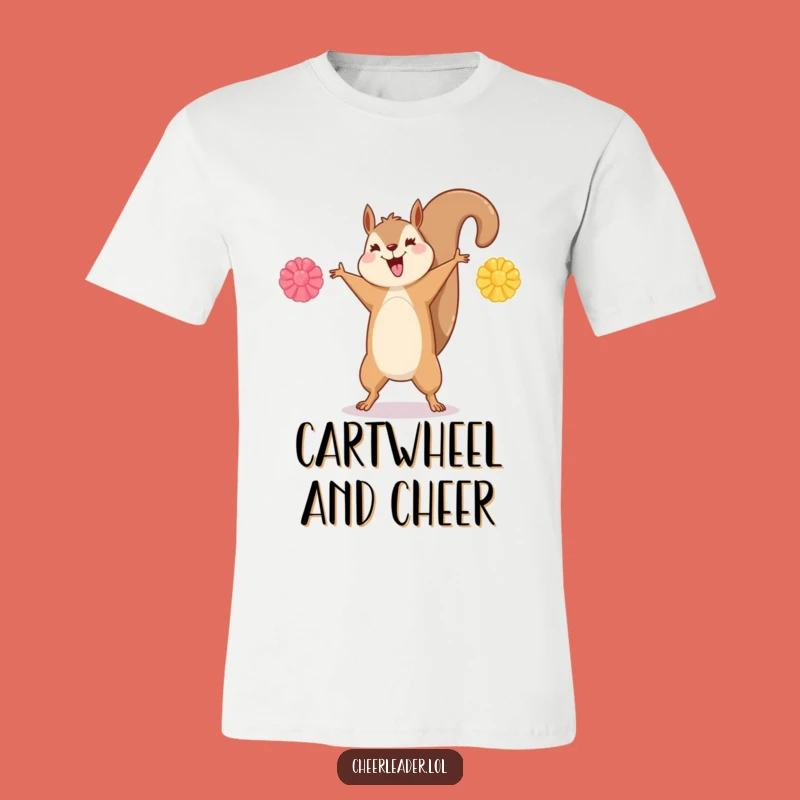 Funny Squirrel Cartwheel T-Shirt - Hilarious Acrobatic Action Tee