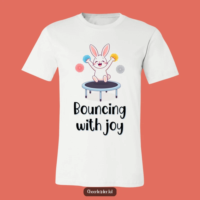 Funny Bunny Trampoline Tee: Hilarious Cheering Outfit and Perfect Funny Gift