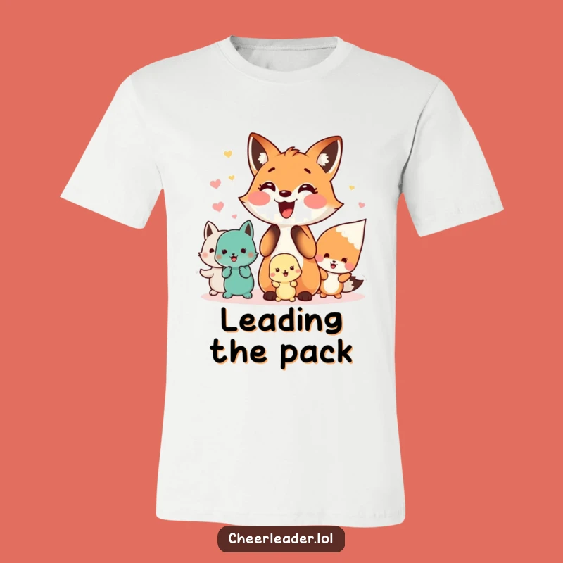 Funny Fox Cheer T-Shirt: Squad Leader Spirit, Hilarious Team Gift