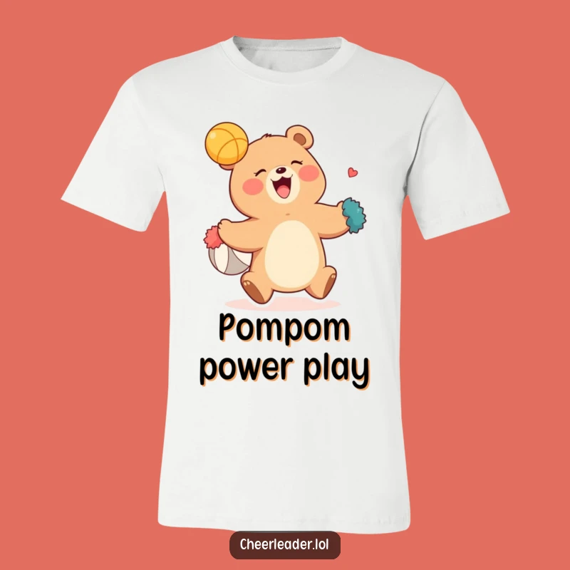 Funny Giggling Bear Pom-Pom Catch T-Shirt - Hilarious Sports Fan Apparel Gift
