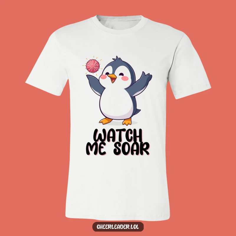 Funny Penguin Pom-Pom T-Shirt - Hilarious Performer's Perfect Funny Gift