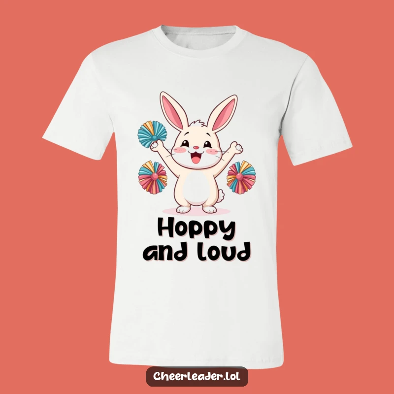 Funny Happy Rabbit Pom-Pom Cheer Tee - Awesome Hilarious Gift for Supporters!