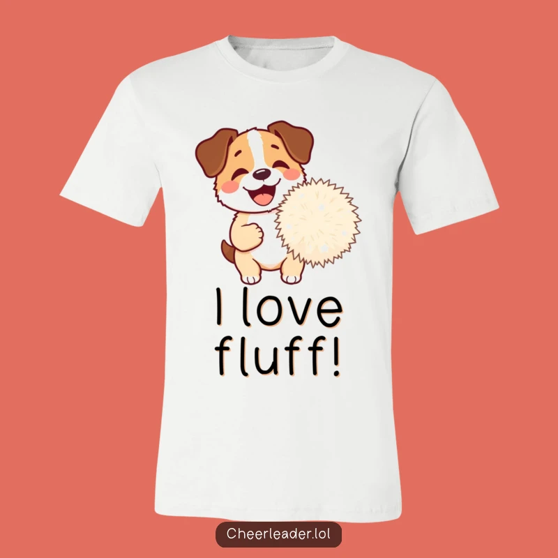 Funny Dog Pom-Pom T-Shirt: Wear Your Excitement with This Happy Barking Tee