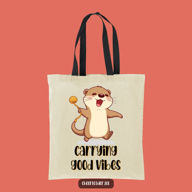 Funny Otter Fitness Tote Bag: Carry Your Gear with an Energetic Otter!
