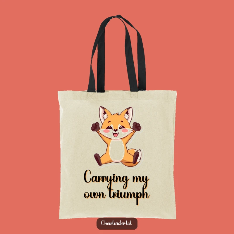 Funny Fox Split Jump Tote Bag - Triumphant Carry-All, Stylish & Hilarious Gift