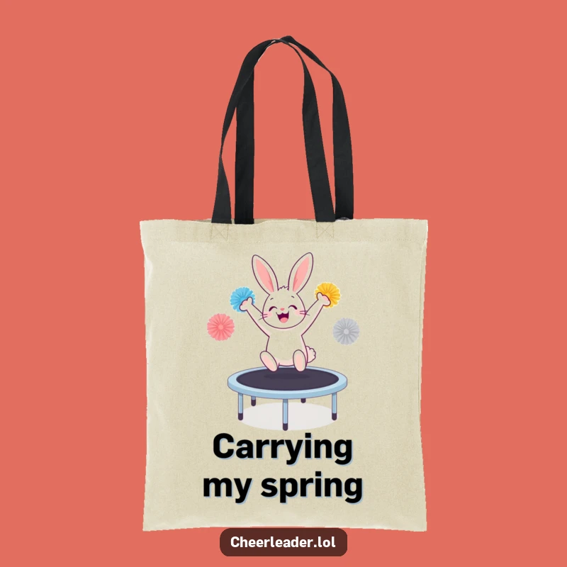Funny Bunny Trampoline Tote: Spacious and Hilarious Bag for Everyday Fun